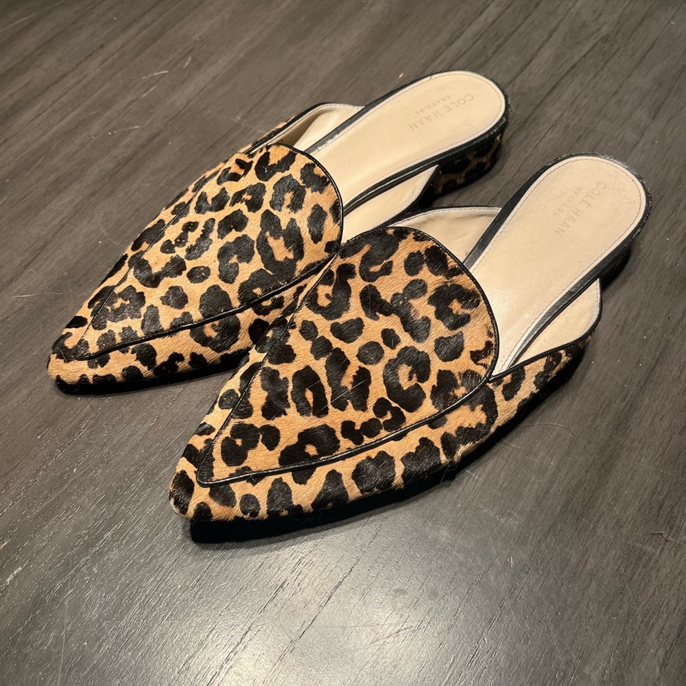 Cole Haan Leopard Printed Mule Slip-Ons